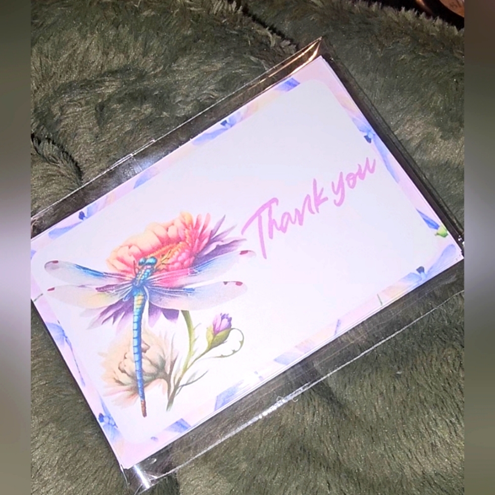 30 ct Dragonfly Thank You Cards